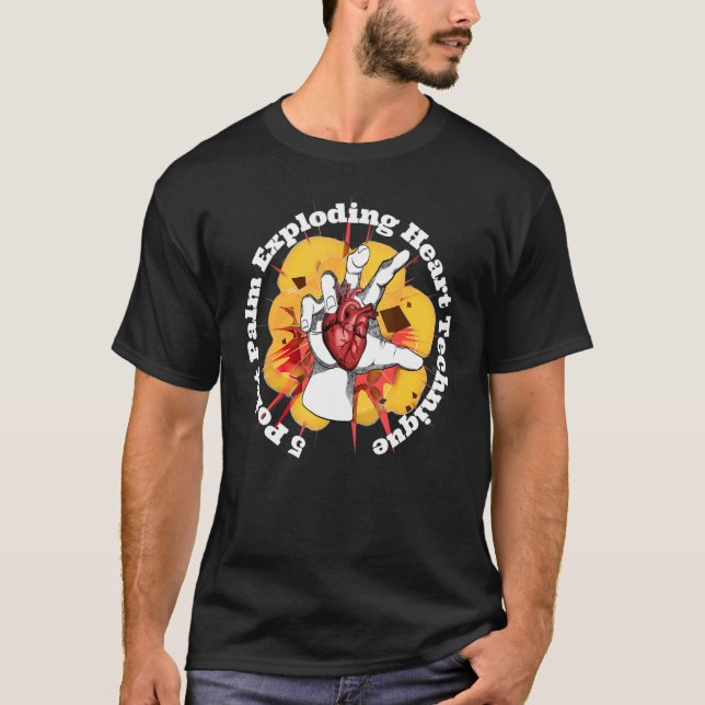 T-shirt Technique cardiaque à explosion de palme à 5 point (Devant)