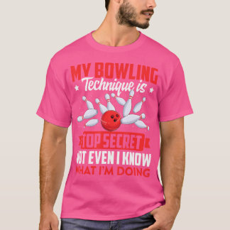 T-shirt Technique De Bowling Drôle Ball Bowling Hommes Bo