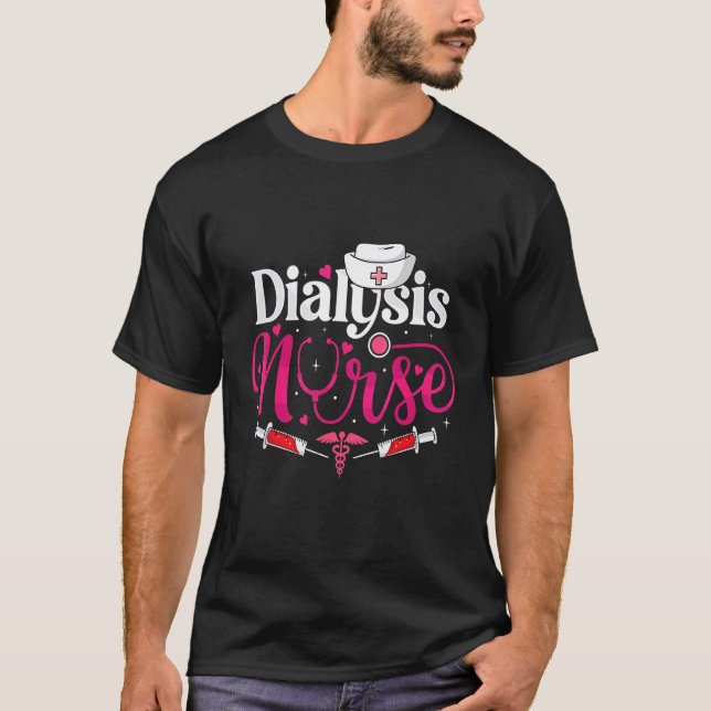 T-shirt Technique de néphrologie de l'infirmière dialyse R (Devant)