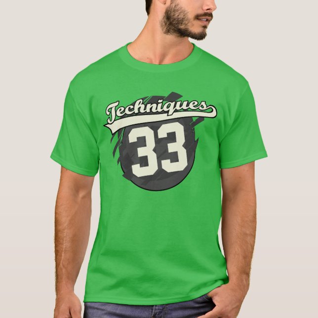 T-shirt Techniques personnalisées de style Jersey double f (Devant)