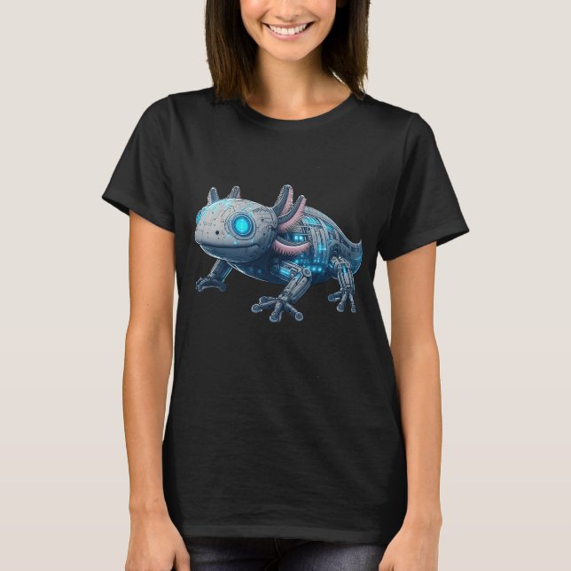T-shirt Techno Axolotl - Conception de Robot Mignon (Devant)