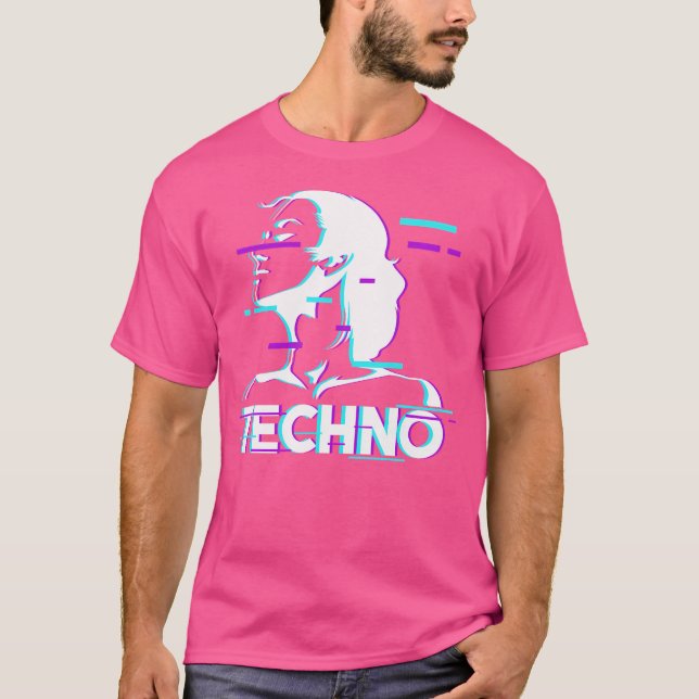 T-shirt Techno Bass Electro Danse Musique Raver (Devant)