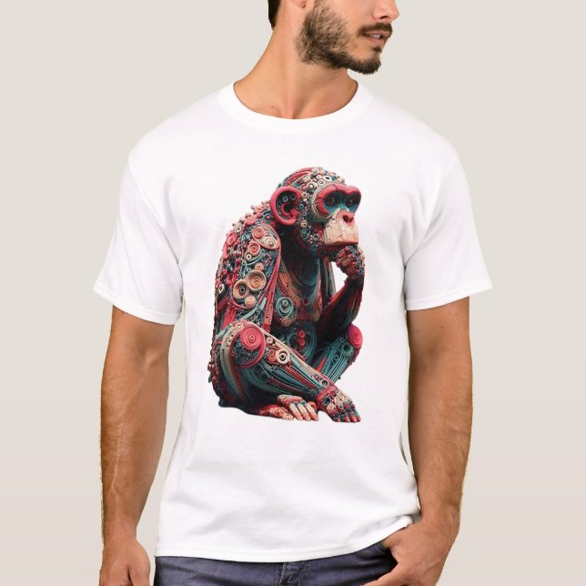 T-shirt Techno Chimp : L'art mécanique dynamique (Devant)