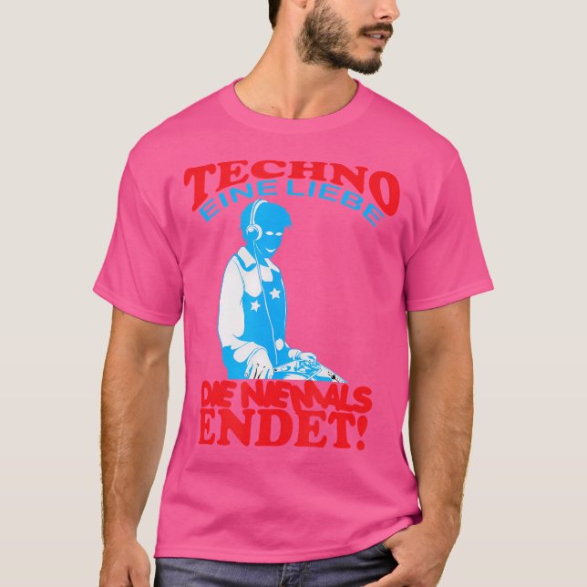 T-shirt Techno Eine Liebe Die Niemals Endet Disko Electro (Devant)