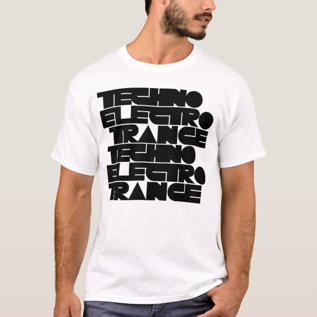 T-shirt Techno Electro Trance music (Devant)