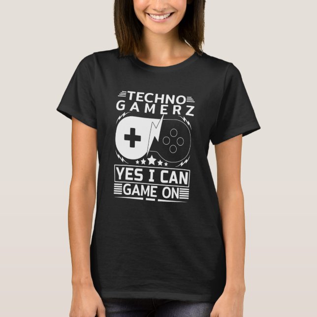 T-shirt Techno Gamer Jeu Sur Oui Je Peux (Devant)