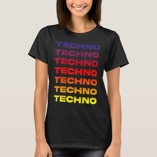 T-shirt Techno Hypnotique Profond Dub Beats Électroniques  (Devant)