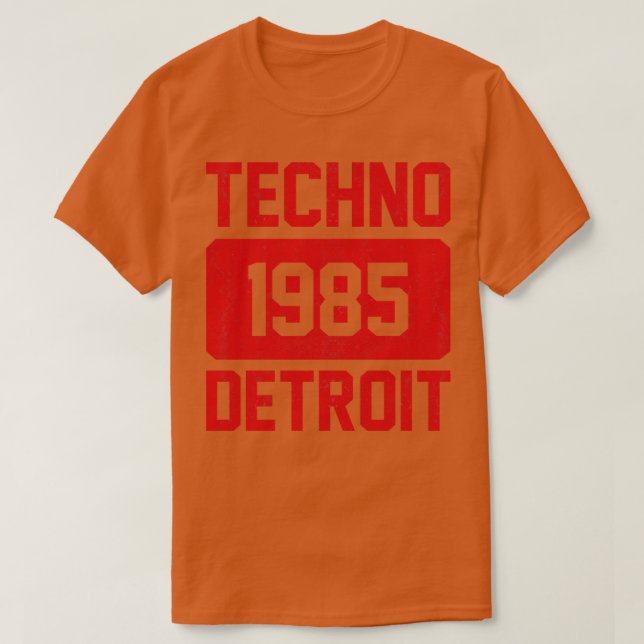 T-shirt Techno Music 1985 Vintage (Design devant)