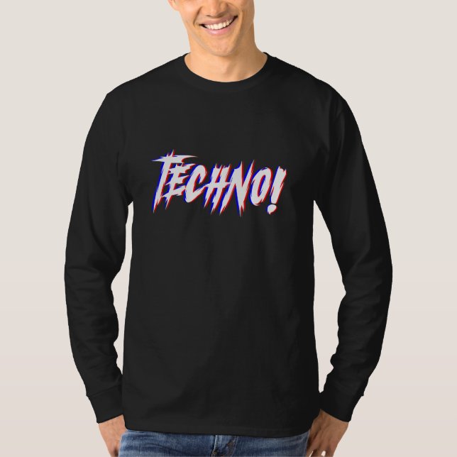T-shirt Techno Rave Clubbing Party Outfit House Dubstep Ha (Devant)