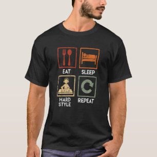 T-shirt Techno Raver Real Sleep Hardstyle Dj