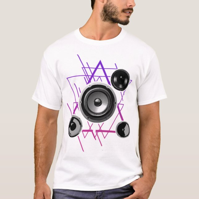 T-shirt Techno Sound Haut-parleur EDM Dance Floor Fun Tee (Devant)