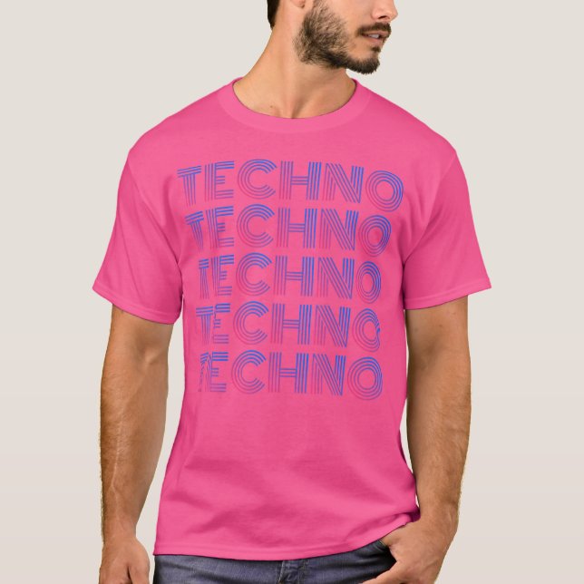 T-shirt Techno Techno Techno Music Edm Techno (Devant)