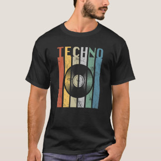 T-shirt Techno Vintage Retro 70's Style Vinyl Record pour