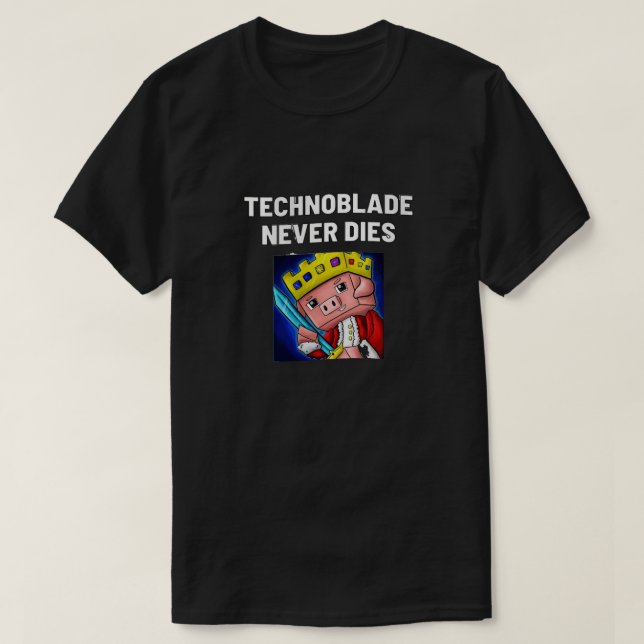 T-shirt technoblade ne meurt jamais Sweatshirt de basculem (Design devant)