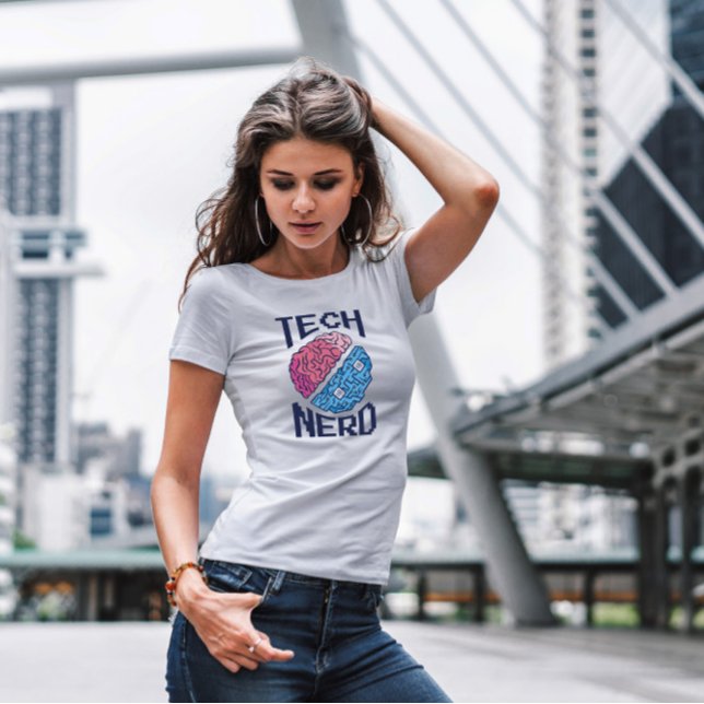 T-shirt Technologie cérébrale numérique (Créateur téléchargé)