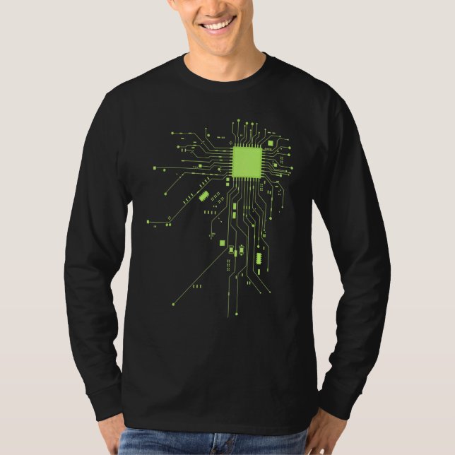 T-shirt Technologie Cpu Ordinateur Nerd Chip Ordinateur (Devant)