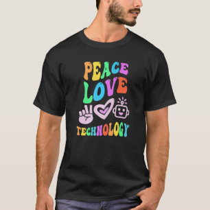 T-shirt TECHNOLOGIE D'AMOUR DE LA PAIX Retro Informatique