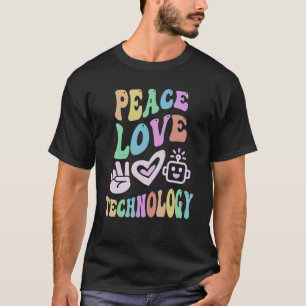 T-shirt TECHNOLOGIE D'AMOUR DE LA PAIX Retro Informatique