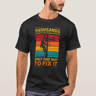 T-shirt Technologie de ligne d'alimentation