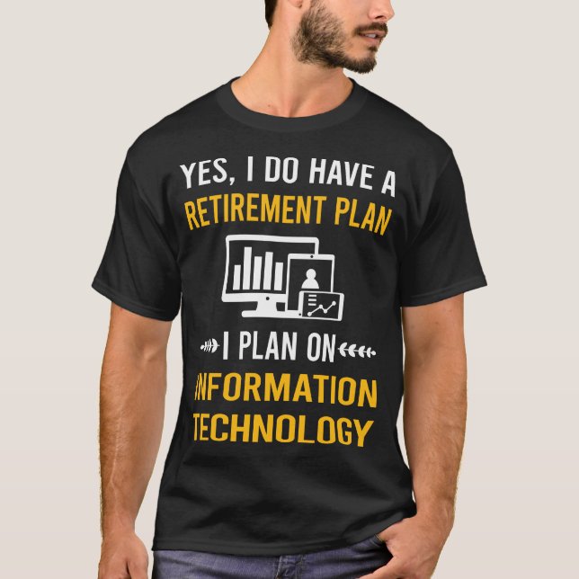 T-shirt Technologie de l'information pour la retraite (Devant)