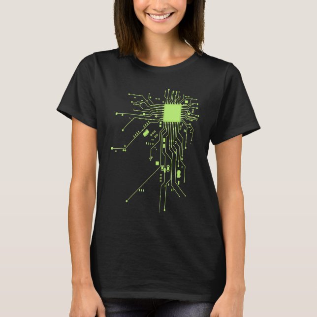 T-shirt Technologie de processeur Nerd Puces informatiques (Devant)