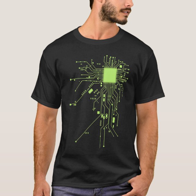 T-shirt Technologie de processeur Nerd Puces informatiques (Devant)