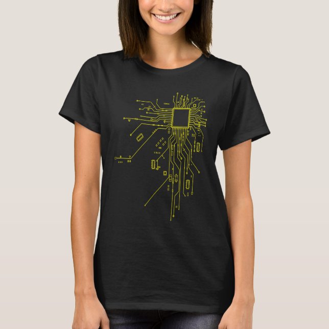 T-shirt Technologie de processeur Nerd Puces informatiques (Devant)