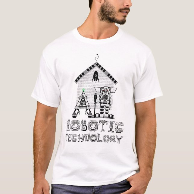 T-shirt Technologie robotique amusante (Devant)