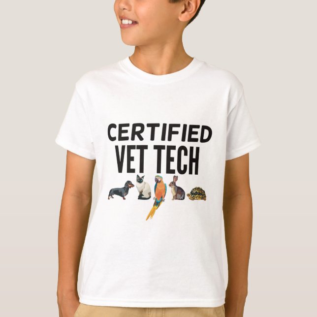 T-shirt Technologie vétérinaire certifiée (Devant)