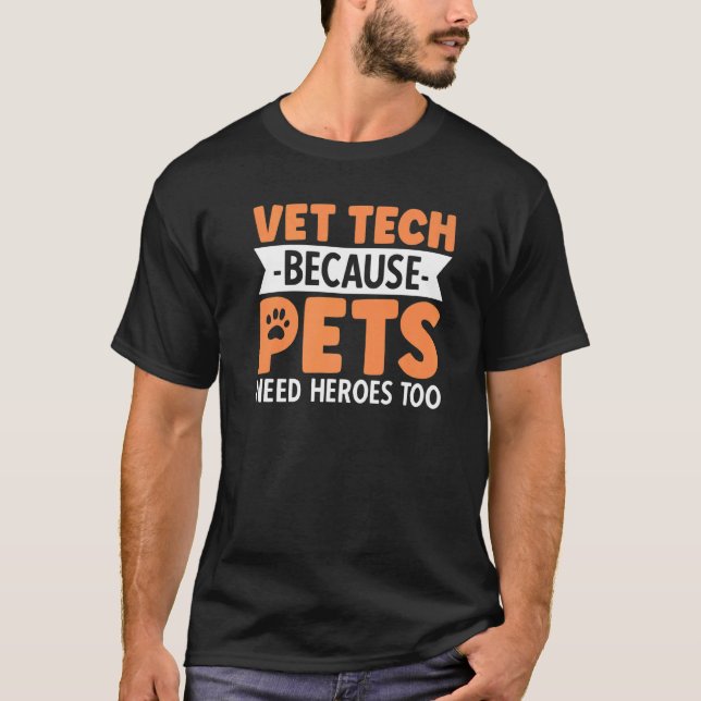 T-shirt Technologie vétérinaire parce que les animaux de c (Devant)