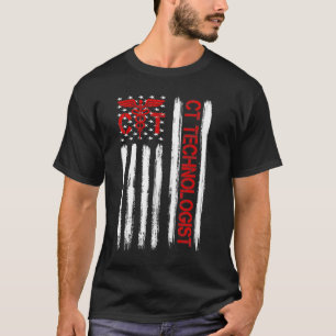 T-shirt Technologue américain du drapeau en médecine pat