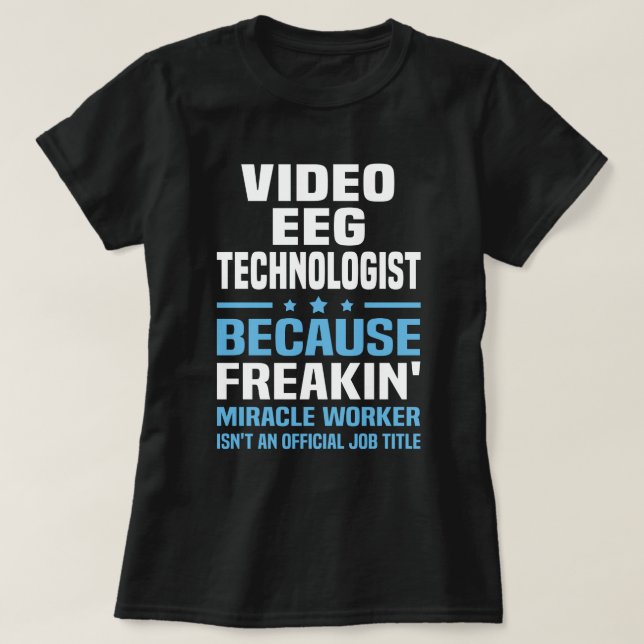 T-shirt Technologue de l'EEG vidéo (Design devant)