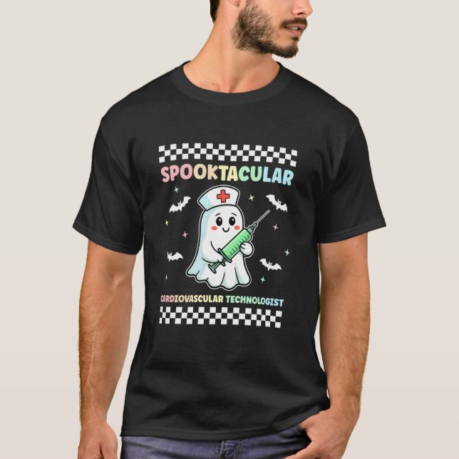 T-shirt Technologue en cardiovasculaire effrayant Hallowee (Devant)