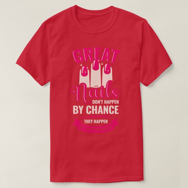 T-shirt Technologue Nail Tech Profession Manicuriste Cadea (Design devant)