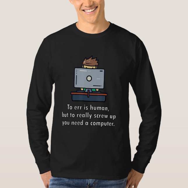 T-shirt Technophile Ordinateur Geek Hommes Femmes Cool (Devant)