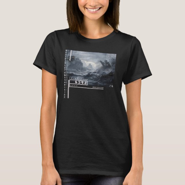 T-shirt Techwear Goth Ninja Paysages 6392 (Devant)