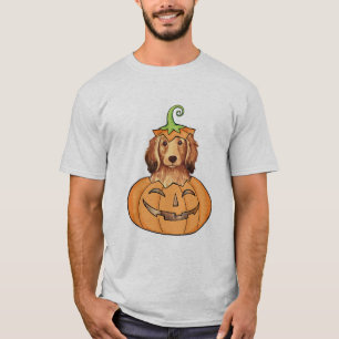 T-shirt Teckel à cheveux longs de Halloween