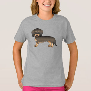 T-shirt Teckel à poil dur sanglier Chien de dessin animé m