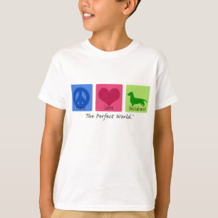 T-shirt Teckel d'amour de paix