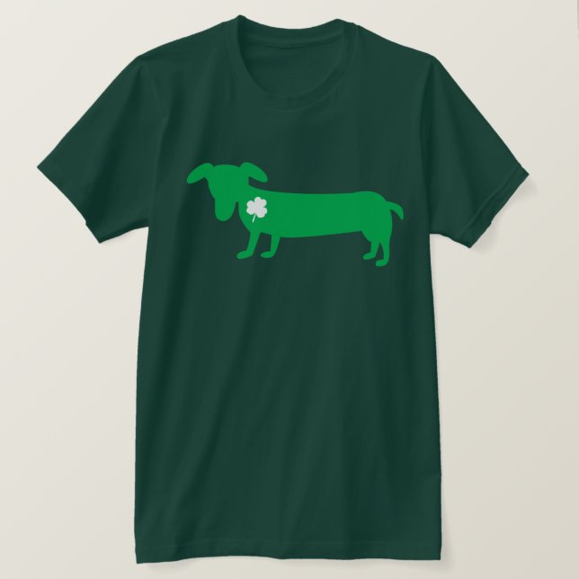 T-shirt Teckel du jour de St Patrick (Design devant)