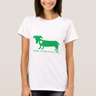 T-shirt Teckel du jour de St Patrick heureux