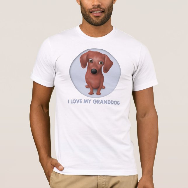 T-shirt Teckel Granddog (Brown) (Devant)