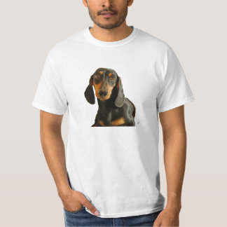 T-shirt Teckel mignon (aux cheveux courts Brown de