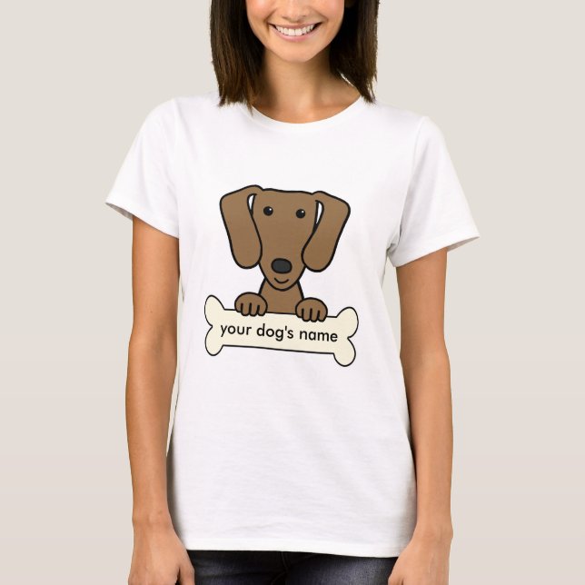 T-shirt Teckel personnalisé (Devant)