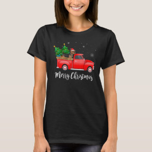 T-shirt Teckels Gallois Camion Rouge Arbre de Noël Xmas Ch