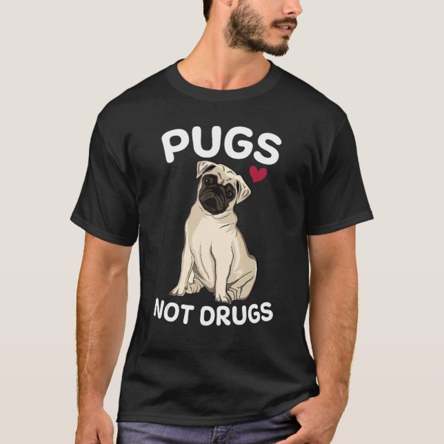 T-shirt Teckels Pas Drogue Chien Animaux (Devant)