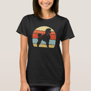 T-shirt Teckels Sunset Vintage Retro Style Chien Caniche