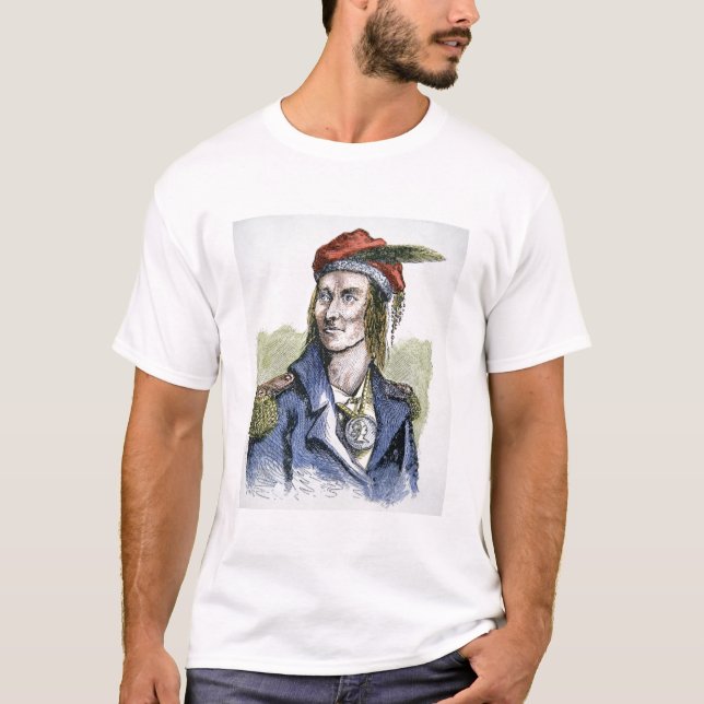 T-shirt Tecumseh (1768-1813) (gravure colorée) (Devant)