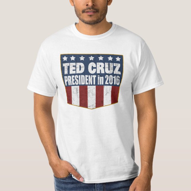 T-shirt Ted Cruz pour le président 2016 (Devant)