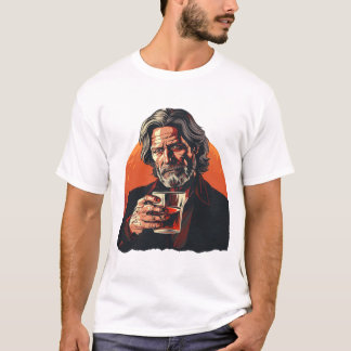T-shirt Ted Kaczynski boit du whisky